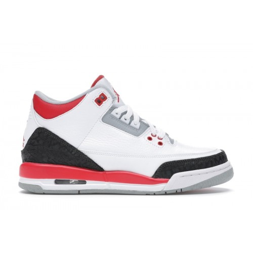 Кроссы Jordan 3 Retro Fire Red (2013) (GS) - подростковая сетка размеров