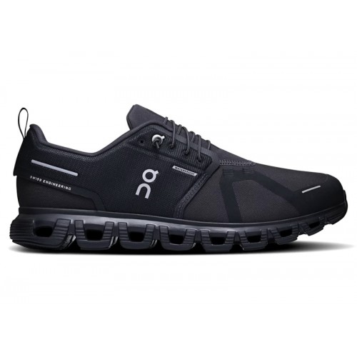 Кроссы On Running Cloud 6 Waterproof All Black - мужская сетка размеров