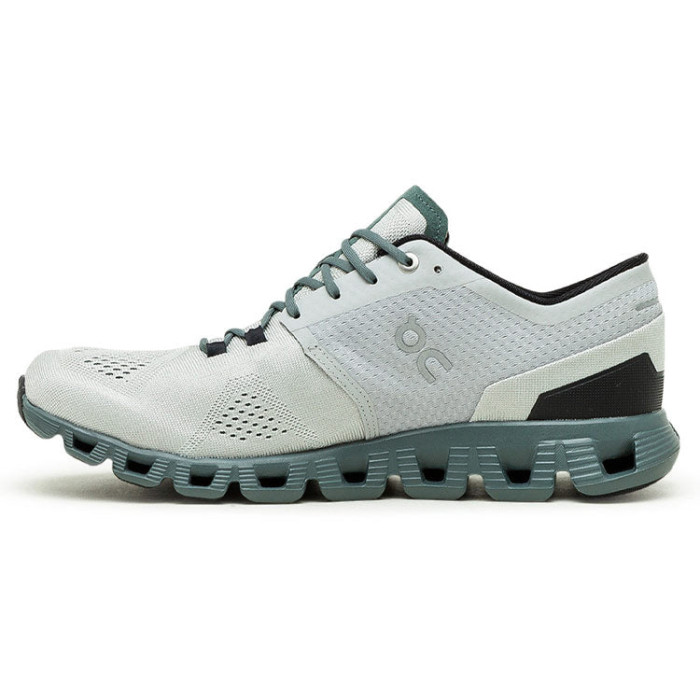 On Running Cloud X Glacier Grey Olive - мужская сетка размеров On Running Cloud X Glacier Grey Olive - мужская сетка размеров
