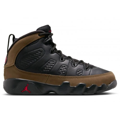 Кроссы Jordan 9 Retro Olive (2024) (PS) - детская сетка размеров