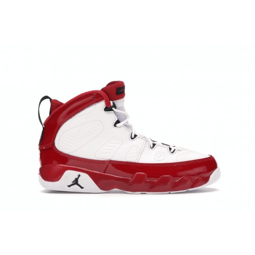 Кроссы Jordan 9 Retro White Gym Red (PS) - детская сетка размеров