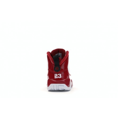 Кроссы Jordan 9 Retro White Gym Red (TD) - детская сетка размеров