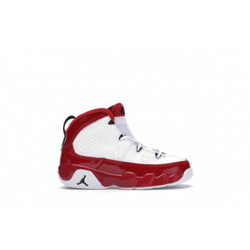 Кроссы Jordan 9 Retro White Gym Red (TD) - детская сетка размеров