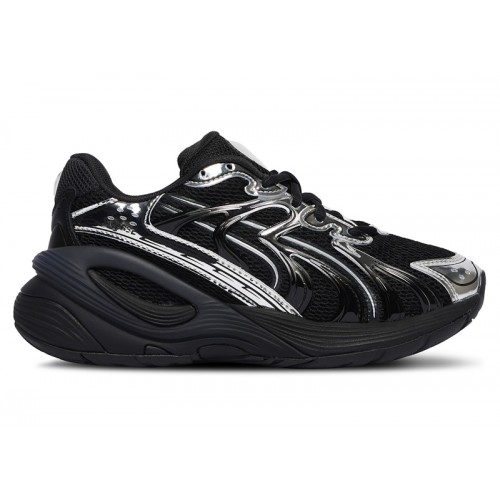 Кроссы Puma Inverse Rev Black Dark Grey Silver (GS) - подростковая сетка размеров