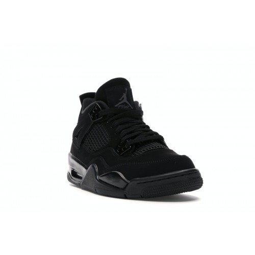 Кроссы Jordan 4 Retro Black Cat (2020) (GS) - подростковая сетка размеров