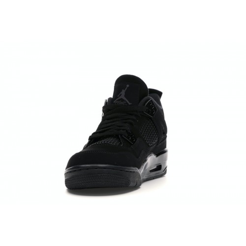 Кроссы Jordan 4 Retro Black Cat (2020) (GS) - подростковая сетка размеров