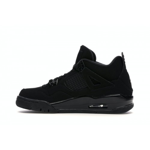 Кроссы Jordan 4 Retro Black Cat (2020) (GS) - подростковая сетка размеров