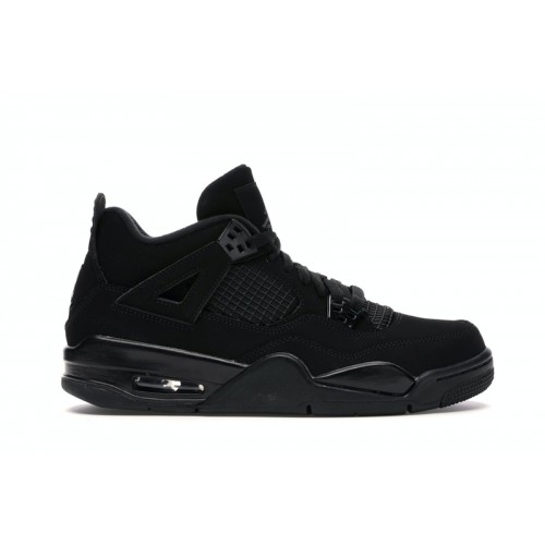 Кроссы Jordan 4 Retro Black Cat (2020) (GS) - подростковая сетка размеров