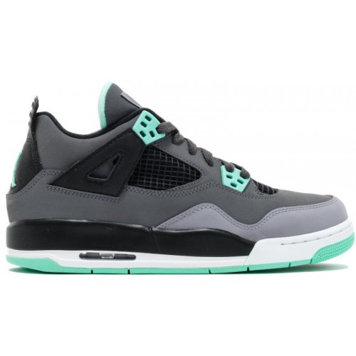 Кроссы Jordan 4 Retro Green Glow (GS) - подростковая сетка размеров