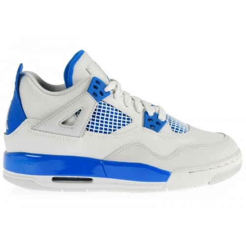 Кроссы Jordan 4 Retro Military Blue (2012) (GS) - подростковая сетка размеров