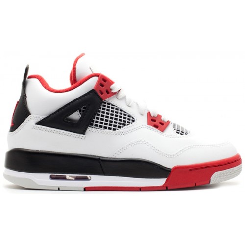 Кроссы Jordan 4 Retro Fire Red (2012) (GS) - подростковая сетка размеров