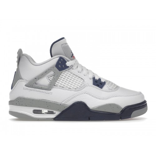 Кроссы Jordan 4 Retro Midnight Navy (GS) - подростковая сетка размеров