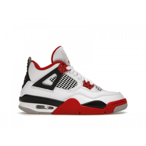 Кроссы Jordan 4 Retro Fire Red (2020) (GS) - подростковая сетка размеров
