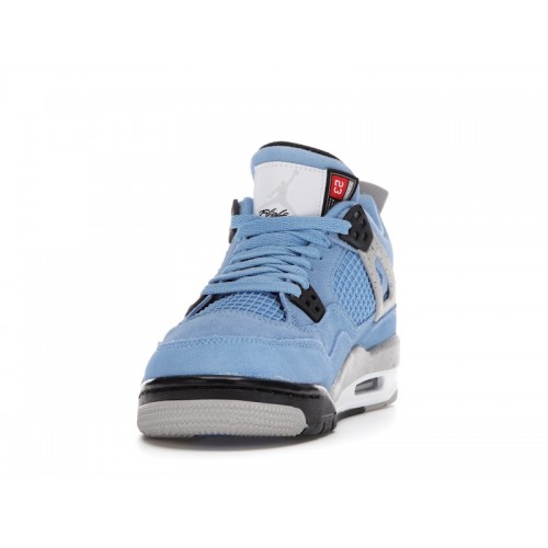 Кроссы Jordan 4 Retro University Blue (GS) - подростковая сетка размеров