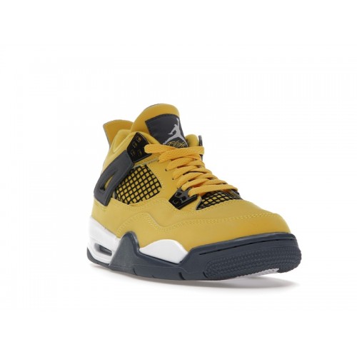 Кроссы Jordan 4 Retro Lightning (2021) (GS) - подростковая сетка размеров