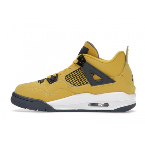 Кроссы Jordan 4 Retro Lightning (2021) (GS) - подростковая сетка размеров