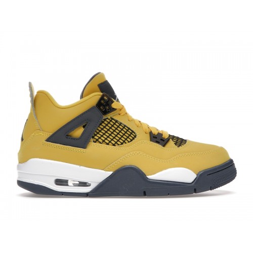 Кроссы Jordan 4 Retro Lightning (2021) (GS) - подростковая сетка размеров