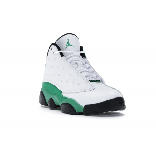 Кроссы Jordan 13 Retro White Lucky Green (PS) - детская сетка размеров