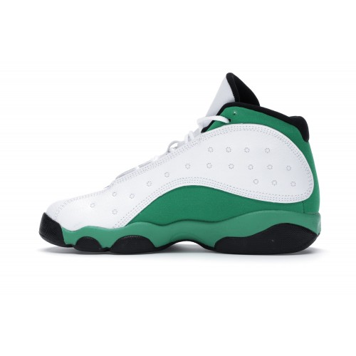 Кроссы Jordan 13 Retro White Lucky Green (PS) - детская сетка размеров