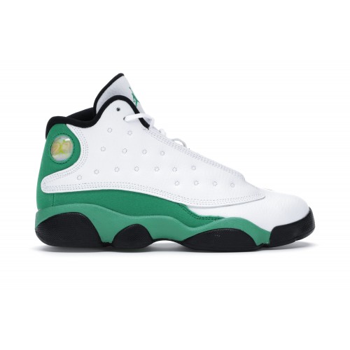 Кроссы Jordan 13 Retro White Lucky Green (PS) - детская сетка размеров