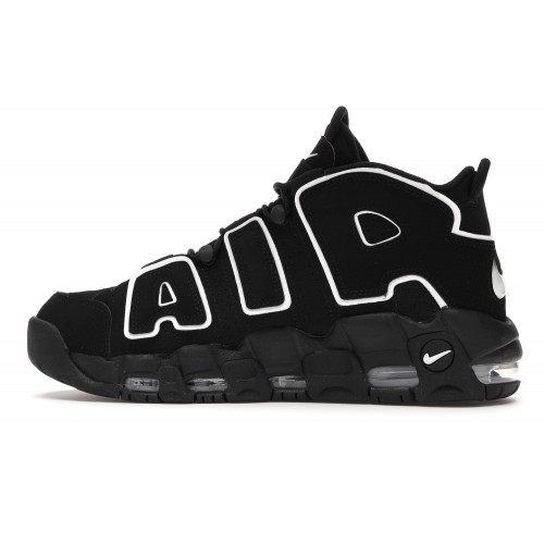 Кроссы Nike Air More Uptempo Black White (2016/2020) - мужская сетка размеров