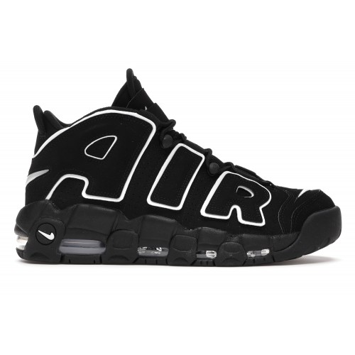 Кроссы Nike Air More Uptempo Black White (2016/2020) - мужская сетка размеров