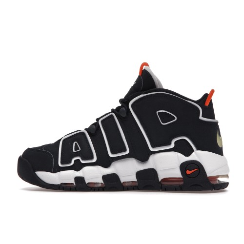 Кроссы Nike Air More Uptempo Dark Obsidian White - мужская сетка размеров