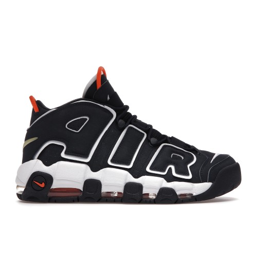 Кроссы Nike Air More Uptempo Dark Obsidian White - мужская сетка размеров