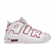 Подростковые кроссовки Nike Air More Uptempo White Varsity Red Outline (2018/2021) (GS)