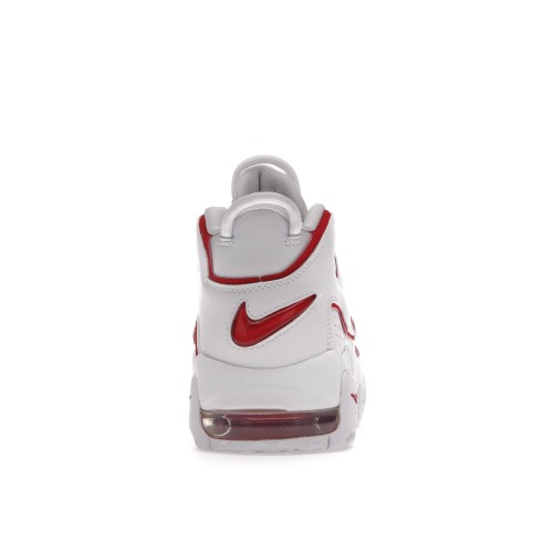 Кроссы Nike Air More Uptempo White Varsity Red Outline (2018/2021) (GS) - подростковая сетка размеров