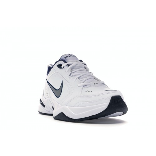 Кроссы Nike Air Monarch IV White Navy - мужская сетка размеров