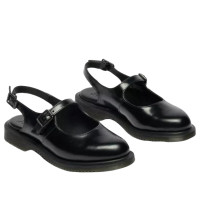 Женские Dr. Martens Madaline Mary Jane Smooth Leather Sling Back Shoes Black (W)