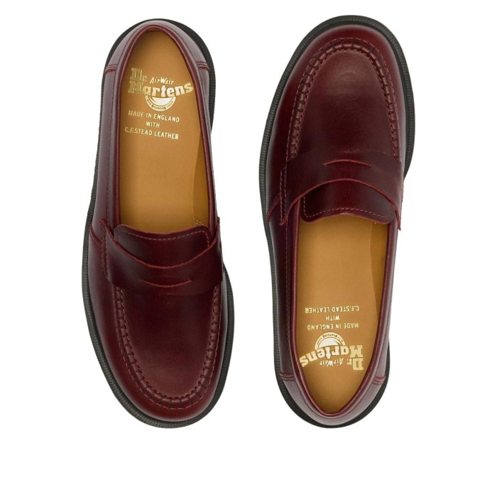 Dr. Martens Delapre Penny Loafers Made In England Burgundy - мужская сетка размеров Dr. Martens Delapre Penny Loafers Made In England Burgundy - мужская сетка размеров