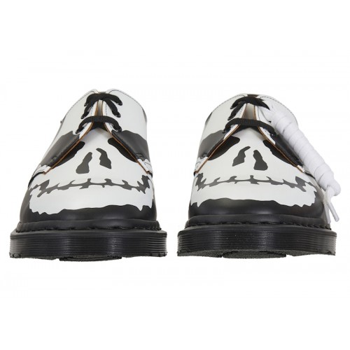 Dr. Martens 1461 3-Eye Shoe Supreme Skull Black White - мужская сетка размеров