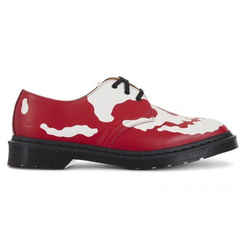 Dr. Martens 1461 3-Eye Shoe Supreme Skull Red White - мужская сетка размеров