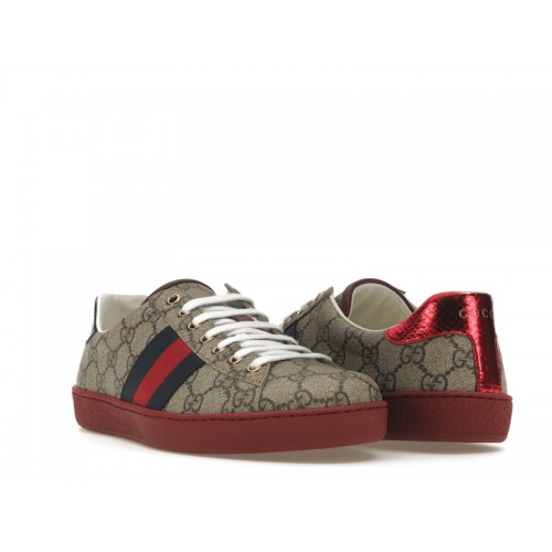 Gucci Ace GG Supreme Red - мужская сетка размеров