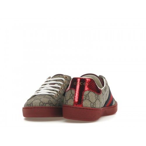 Gucci Ace GG Supreme Red - мужская сетка размеров