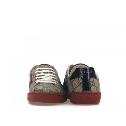 Gucci Ace GG Supreme Red - мужская сетка размеров