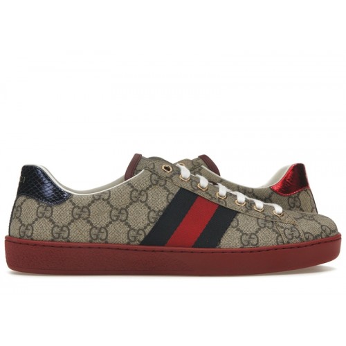 Gucci Ace GG Supreme Red - мужская сетка размеров