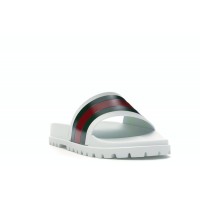 Gucci Web Slide Sandal White