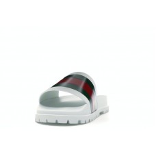 Gucci Web Slide Sandal White