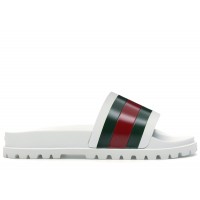 Gucci Web Slide Sandal White