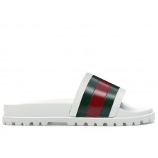 Gucci Web Slide Sandal White