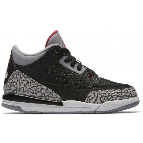 Air Jordan 3 Retro OG PS Black Cement 2018 - детская сетка размеров