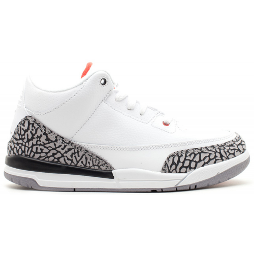 Кроссы Jordan 3 Retro White Cement (2011) (PS) - детская сетка размеров