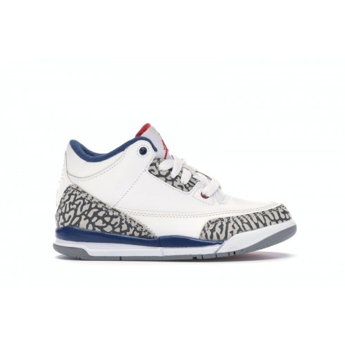 Кроссы Jordan 3 Retro True Blue (2016) (PS) - детская сетка размеров