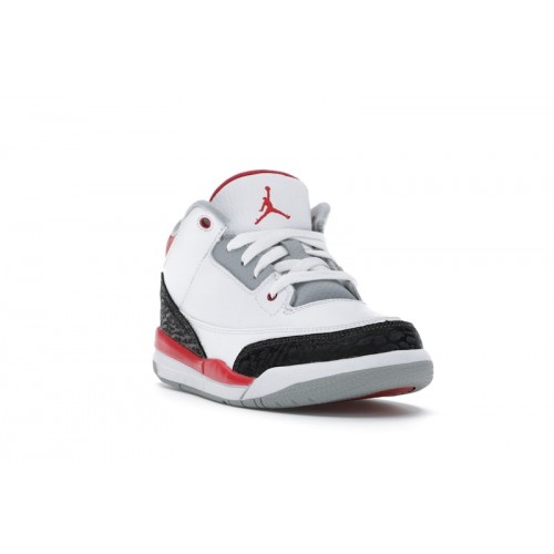 Кроссы Jordan 3 Retro Fire Red (2013) (PS) - детская сетка размеров