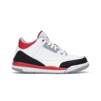 Детские кроссовки Jordan 3 Retro Fire Red (2013) (PS)