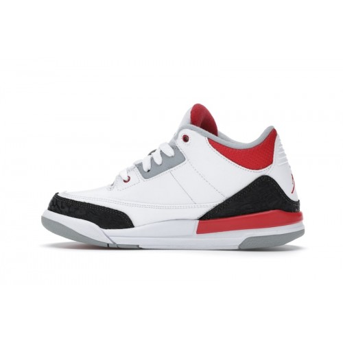 Кроссы Jordan 3 Retro Fire Red (2013) (PS) - детская сетка размеров