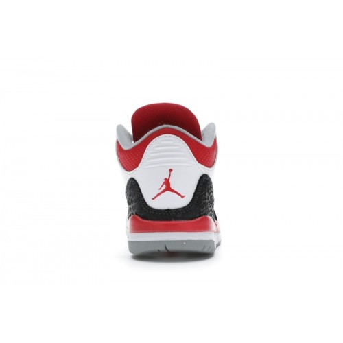 Кроссы Jordan 3 Retro Fire Red (2013) (PS) - детская сетка размеров